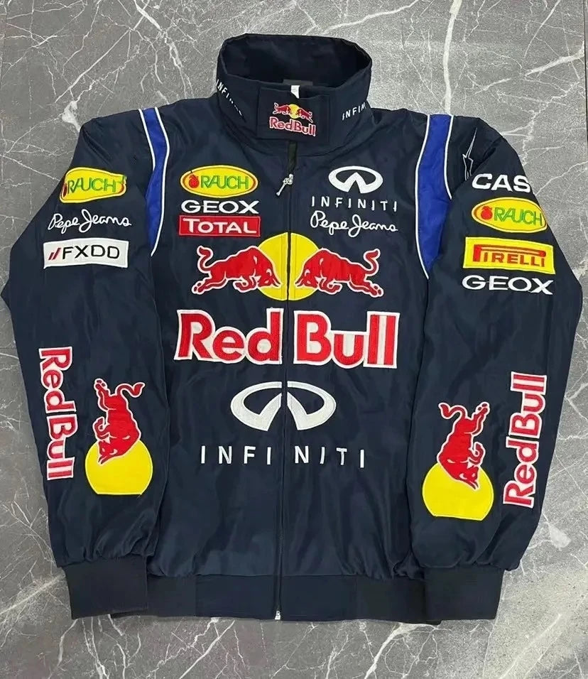 Red Bull Racing Embroidered Motorcycle Jacket