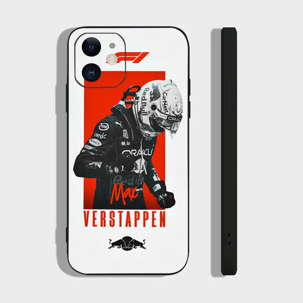 Maxs V-Verstappens F1 Phone Case For IPhone 17 Air 16 15 14 13 Pro Max 11 12 Black Silicone Cover