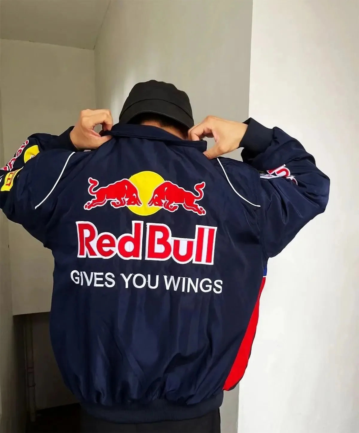 Red Bull Racing Embroidered Motorcycle Jacket