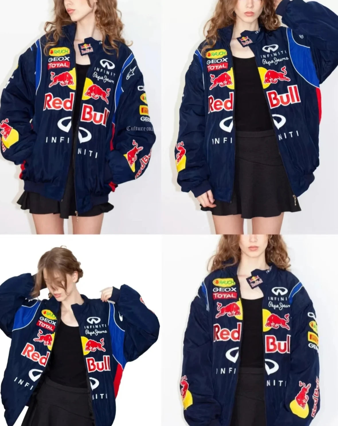 Red Bull Racing Embroidered Motorcycle Jacket
