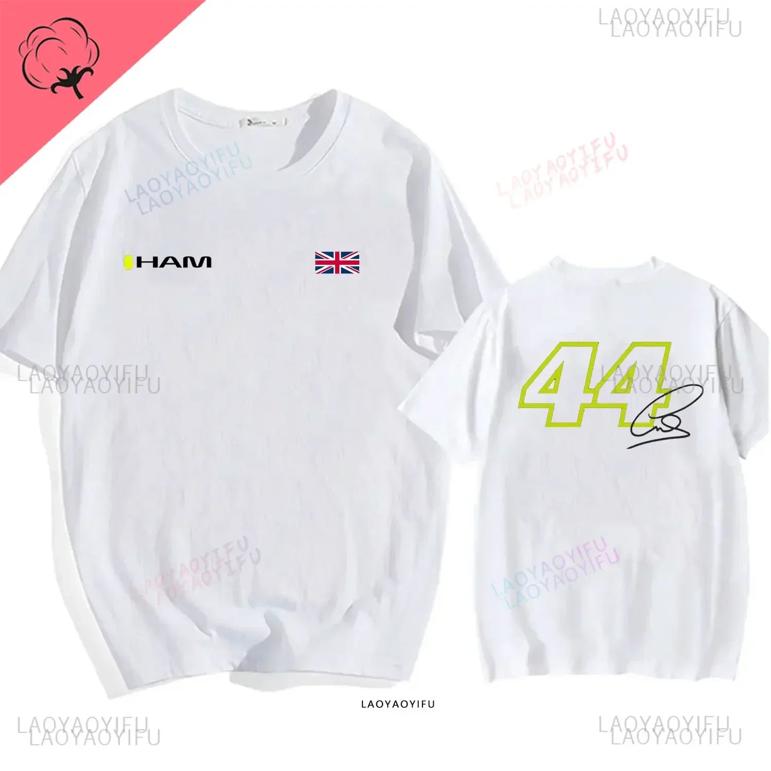 2024 Lewis Hamilton 44 Cotton Men T Shirt Apparel Women Casual Pilote De F1 Racing Driver Sleeve Clothes Graphic T Shirts Tops