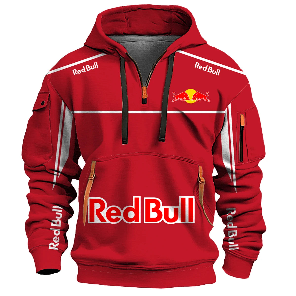 Spring and Autumn Men's Sweatshirt New Red Bull Racing Team Verstappen Cross Country Universal Hoodie with Fleece Sweatshirt