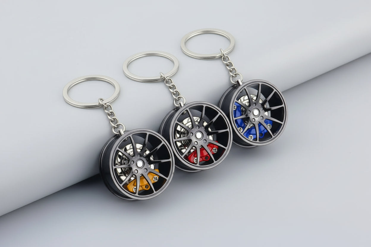 F1 Wheel Hub Alloy Keychain