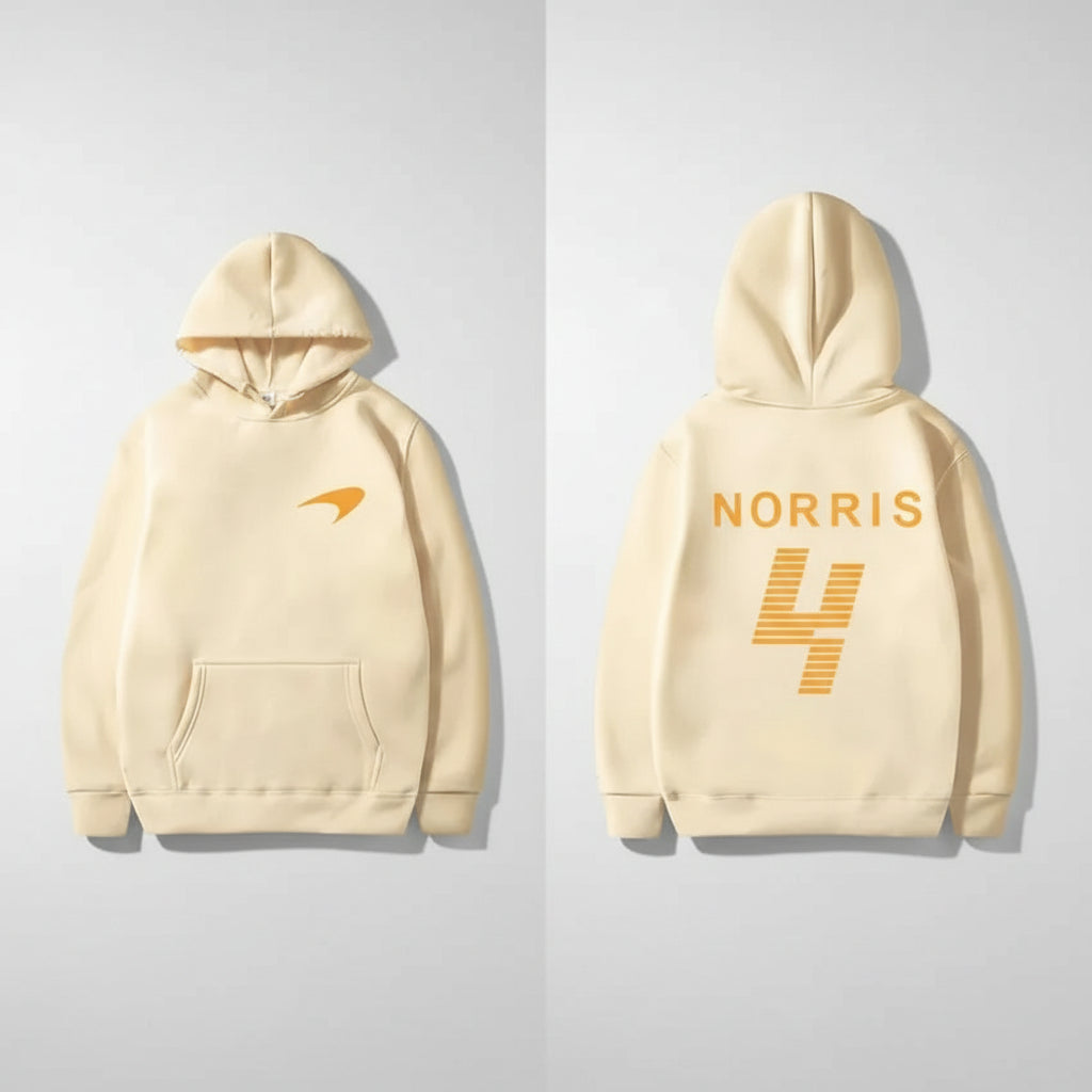 Hot Sale Lando Norris Racing Driver Double Sided Print Sweatshirt Men Women Oversized Hoodie Unisex Fleece Long Sleeve Pullovers