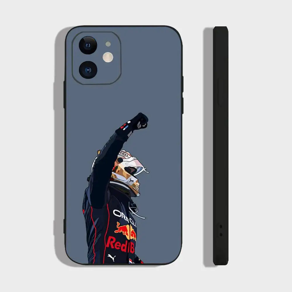 Maxs V-Verstappens F1 Phone Case For IPhone 17 Air 16 15 14 13 Pro Max 11 12 Black Silicone Cover