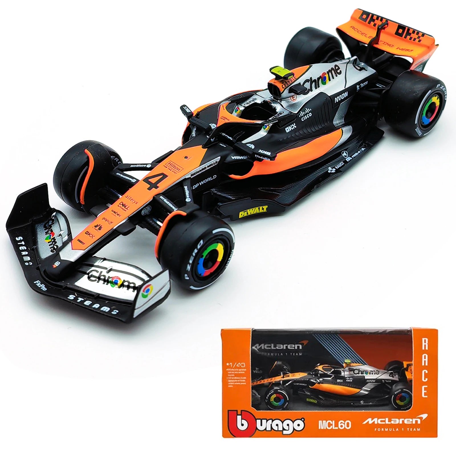 Bburago 1:43 McLaren MCL60 MCL38 Red Bull RB20 RB19  F1 Racing Formula Car Static Simulation Diecast Alloy Model Car