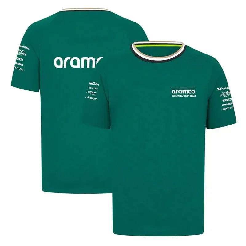 Hot Aston Martin 2023 F1 Team T-shirts  Spanish Racing Driver Fernando Alonso 14 And Stroll 18 Hot Sale 3D Kids T-shirts