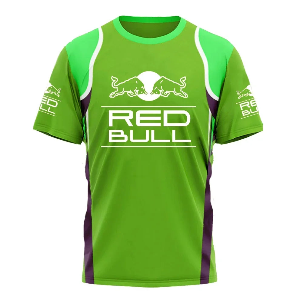 2025 New Luxury Brand Red Bull Racing Team Apparel F1 Formula Racing T-shirt Men's Motorcycle Off-Road Riding Training Shirt