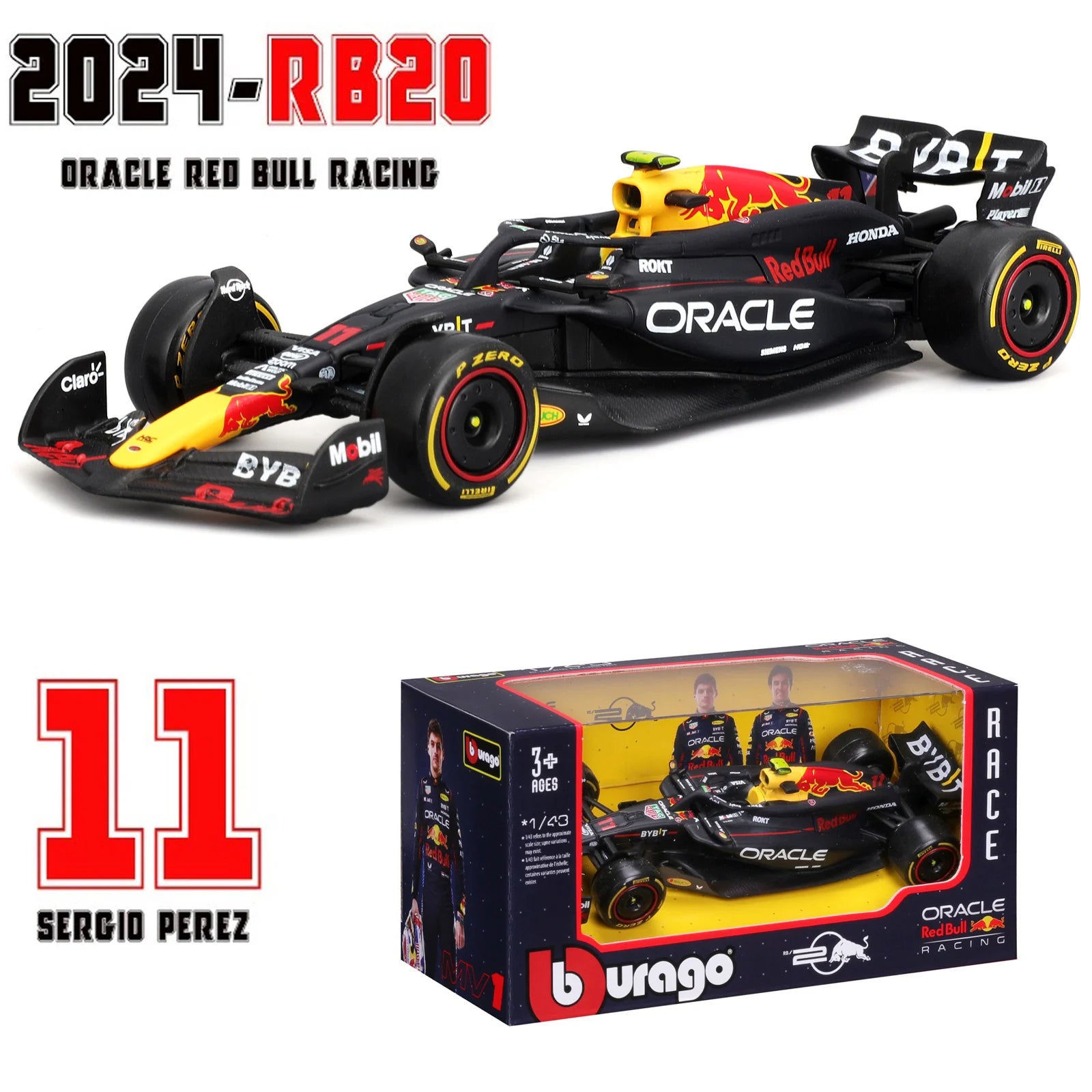 Bburago 1:43 McLaren MCL60 MCL38 Red Bull RB20 RB19  F1 Racing Formula Car Static Simulation Diecast Alloy Model Car