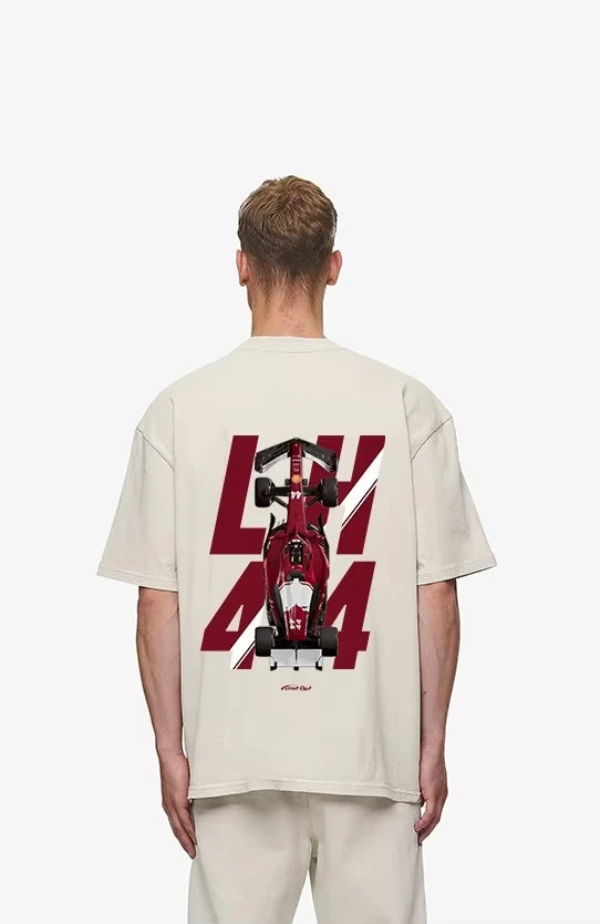 Lewis Hamilton F1 Merch Oversized Shirt Summer Men T-shirts Racer Top Classic F1 Shirt Heavy Cotton Men's Crew Neck Male T-Shirt