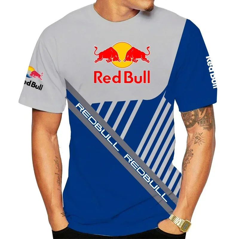 2025 New Luxury Brand Red Bull Racing Team Apparel F1 Formula Racing T-shirt Men's Motorcycle Off-Road Riding Training Shirt