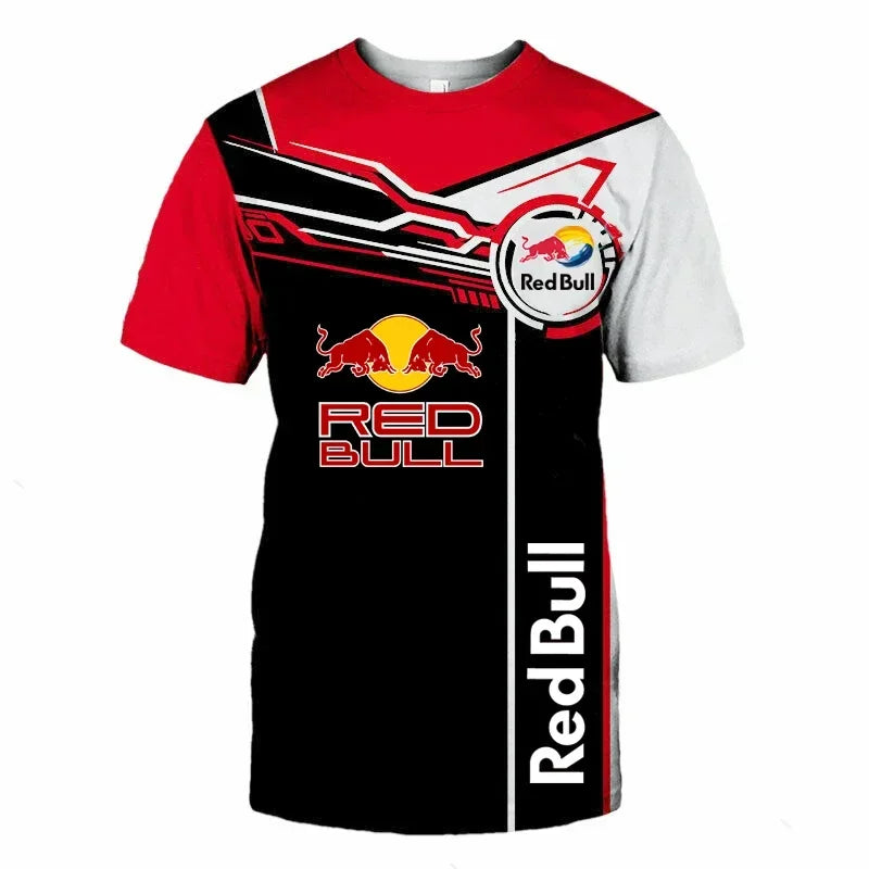 2025 New Luxury Brand Red Bull Racing Team Apparel F1 Formula Racing T-shirt Men's Motorcycle Off-Road Riding Training Shirt
