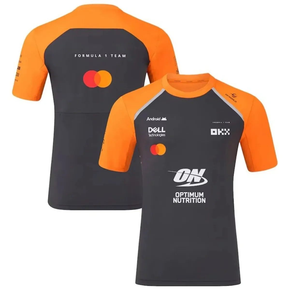 Men's new racing team jersey 2025 Lando Norris Oscar Piastri comfortable and breathable round neck T-shirt outdoor training soft