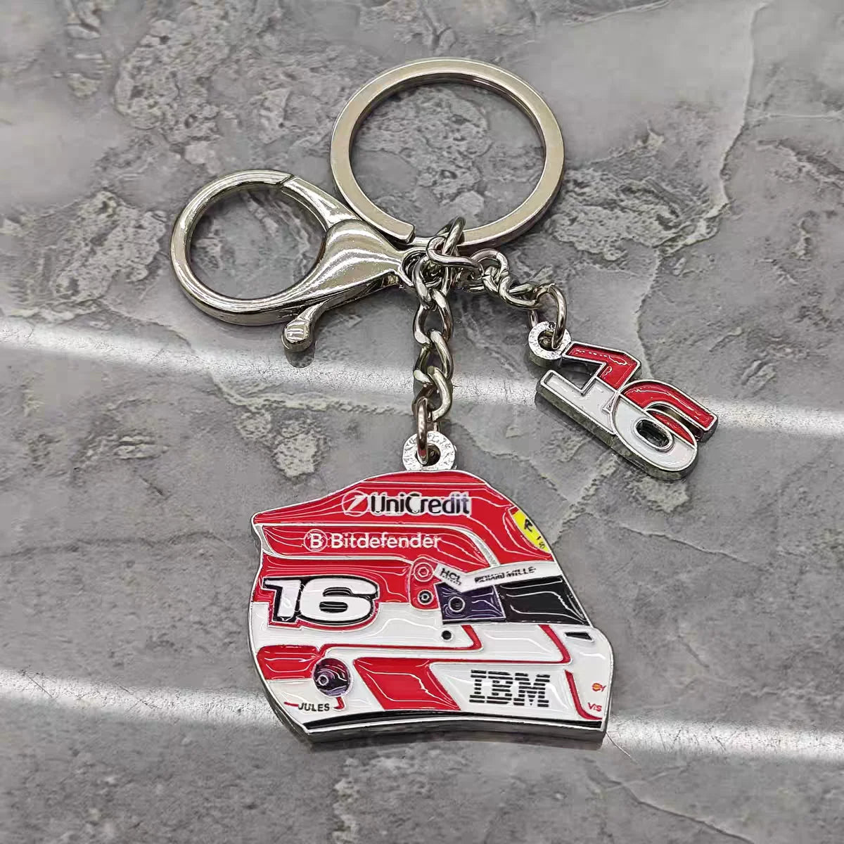 F1 Racing Helmet Keychain