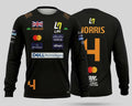 Lando Norris NO.4 2025 new racing style long sleeved T-shirt, extreme sports racing suit, breathable long sleeved sportswear