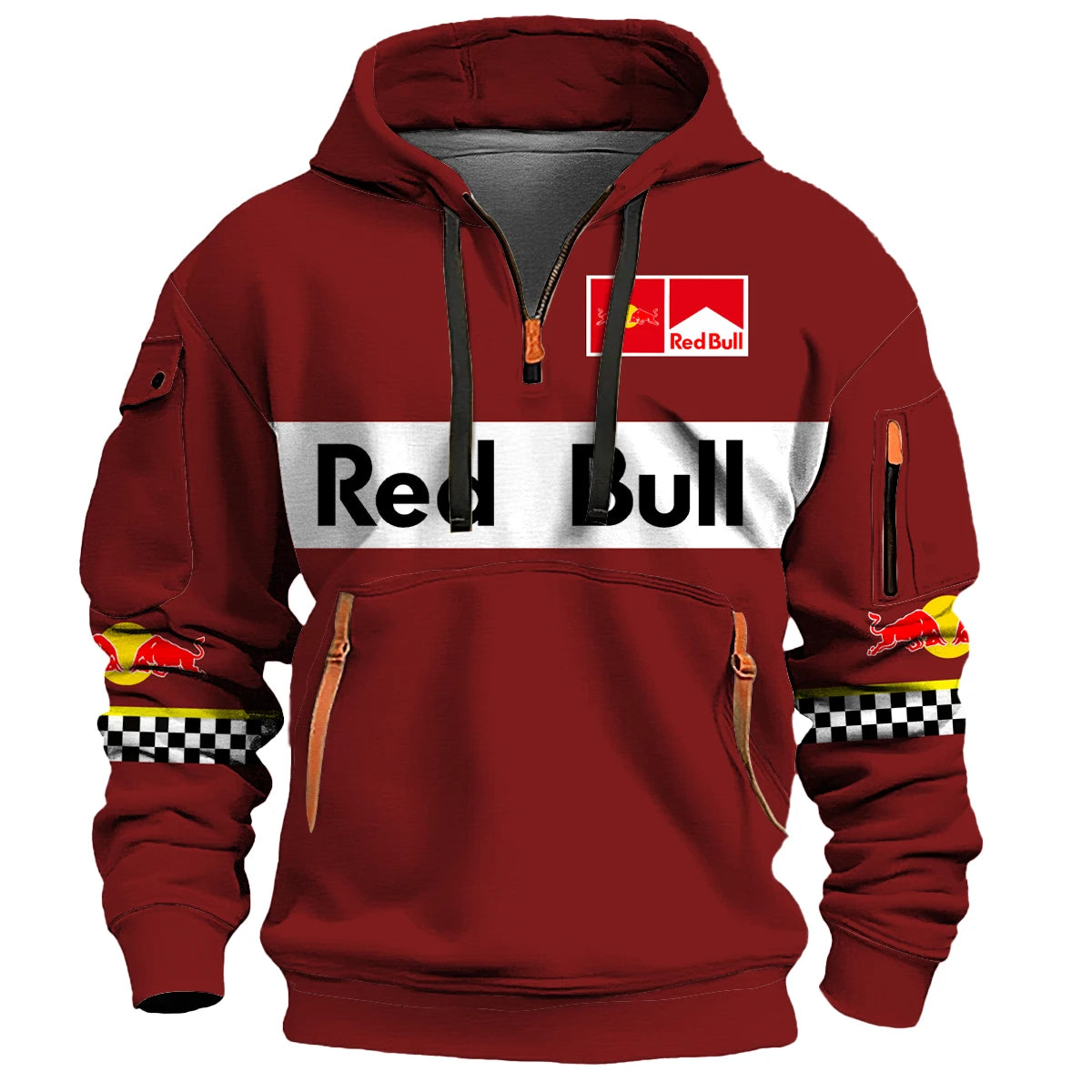 Spring and Autumn Men's Sweatshirt New Red Bull Racing Team Verstappen Cross Country Universal Hoodie with Fleece Sweatshirt