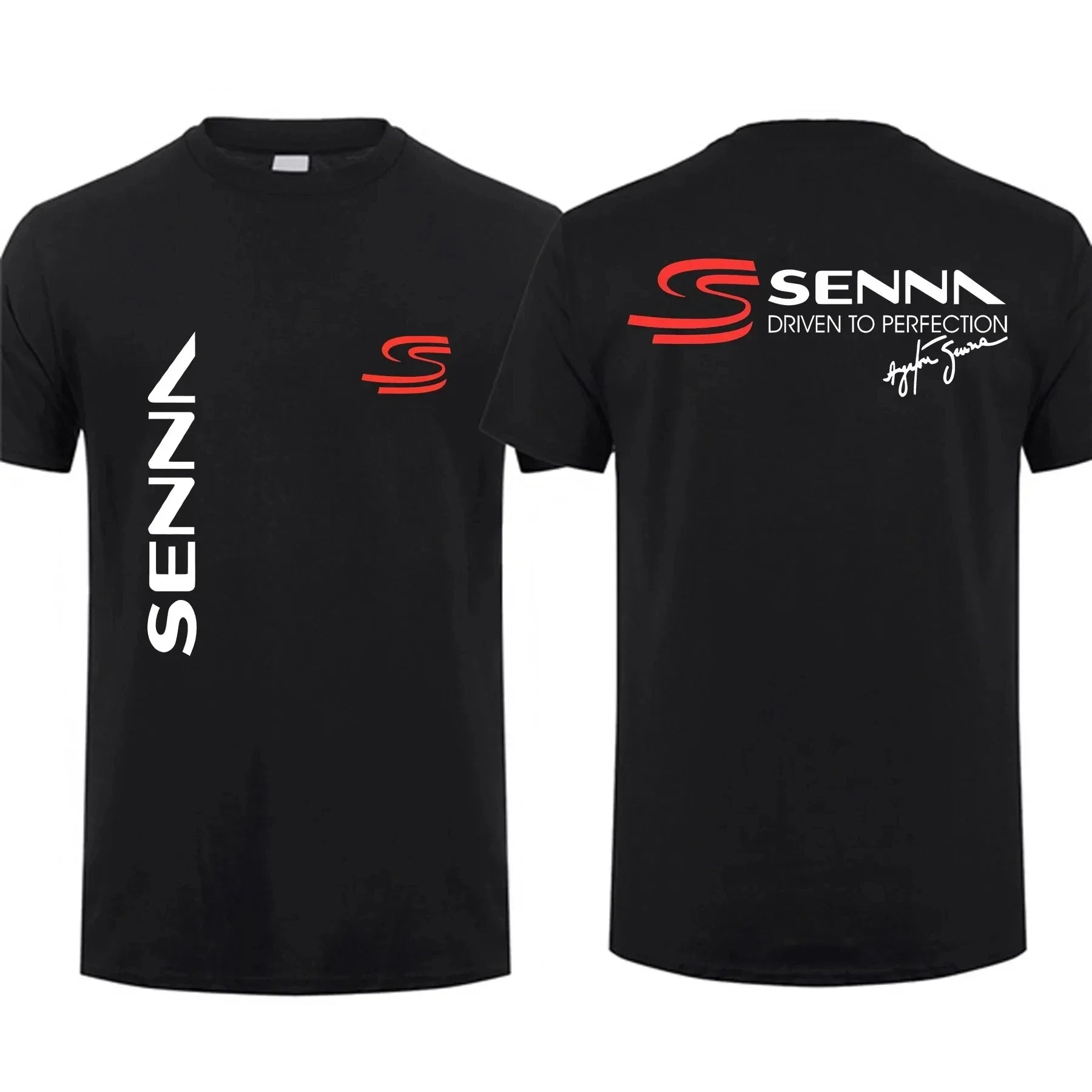 Ayrton Senna Brazilian Formula 1 Legend Short Sleeved Round Neck Y2k Tshirt Men New in Top & Tees Mens T-Shirt Camisetas 70241