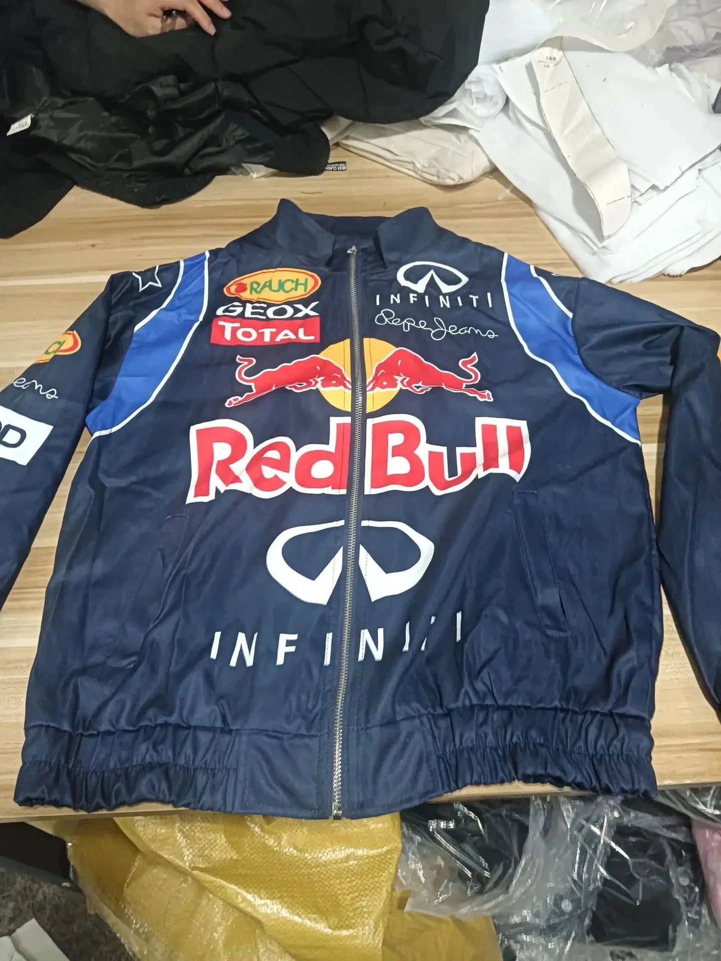 Red Bull Racing Embroidered Motorcycle Jacket