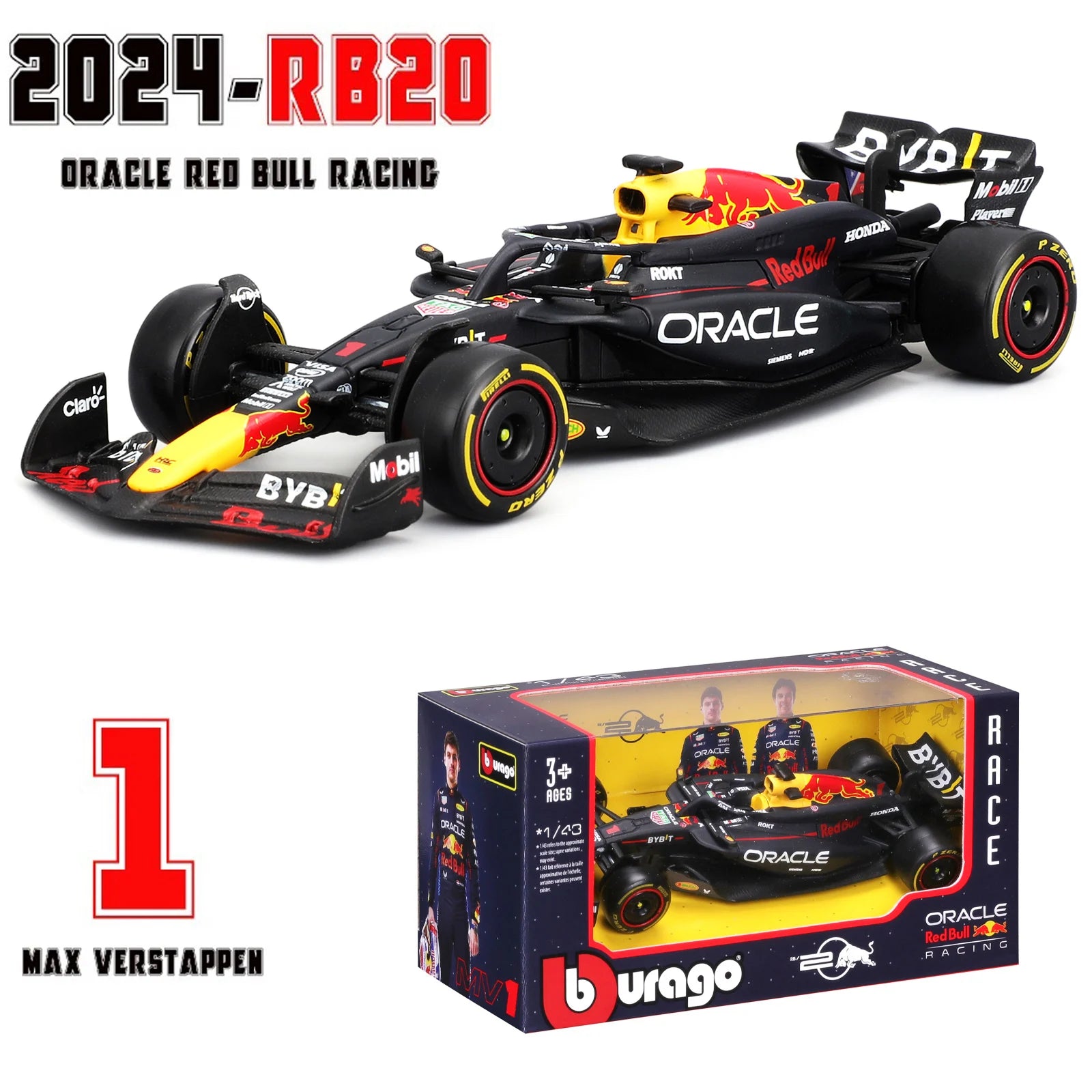 Bburago 1:43 McLaren MCL60 MCL38 Red Bull RB20 RB19  F1 Racing Formula Car Static Simulation Diecast Alloy Model Car
